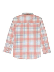 Gini and Jony Boys Pink Checks Cotton Full Sleeves Shirt 5-6 Years