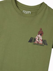 Gini and Jony Boys Olive Graphic Print Cotton Half Sleeves T-Shirt 9-10 Years