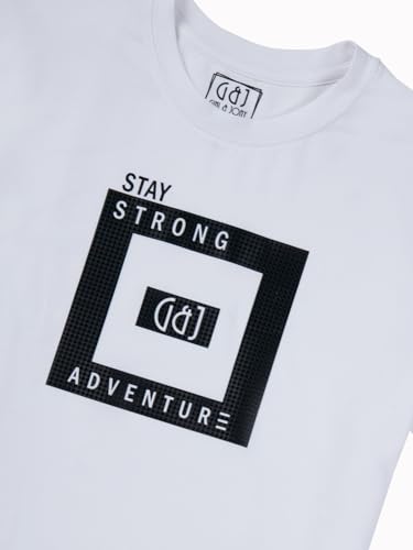 Gini and Jony Boys White Graphic Print Cotton Half Sleeves T-Shirt 5-6 Years