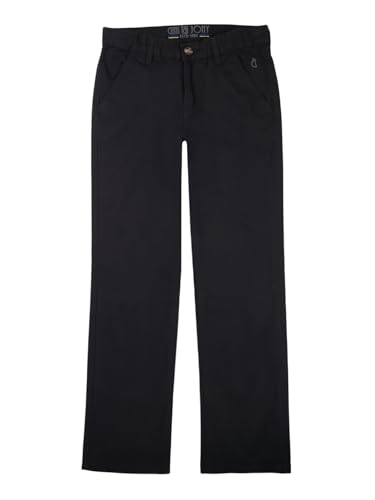 Gini and Jony Boys Black Solid Cotton Fixed Waist Trouser 5-6 Years