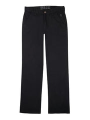 Gini and Jony Boys Black Solid Cotton Fixed Waist Trouser 5-6 Years