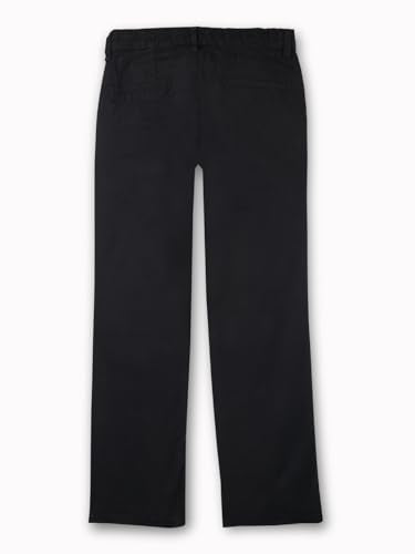 Gini and Jony Boys Black Solid Cotton Fixed Waist Trouser 5-6 Years