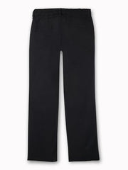 Gini and Jony Boys Black Solid Cotton Fixed Waist Trouser 5-6 Years