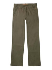 Gini and Jony Boys Olive Solid Cotton Fixed Waist Trouser 8-9 Years
