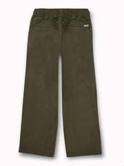 Gini and Jony Boys Olive Solid Cotton Elasticated Trouser 7-8 Years - Goyalsons ShopMax