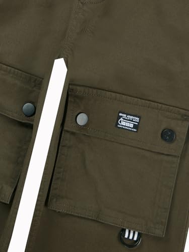 Gini and Jony Boys Olive Solid Cotton Elasticated Trouser 7-8 Years - Goyalsons ShopMax