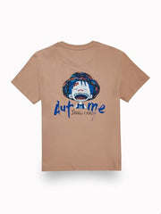 Gini and Jony Boys Brown Graphic Print Cotton Half Sleeves T-Shirt 5-6 Years