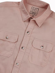 Gini and Jony Boys Light Pink Typographic Print Cotton Full Sleeves Shirt 4-5 Years