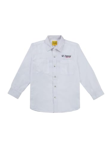 Gini and Jony Boys White Typographic Print Cotton Full Sleeves Shirt 4-5 Years
