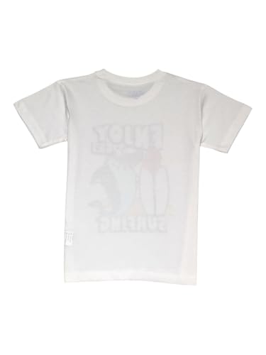 Gini and Jony Boys White Graphic Print Cotton Half Sleeves T-Shirt 5-6 Years
