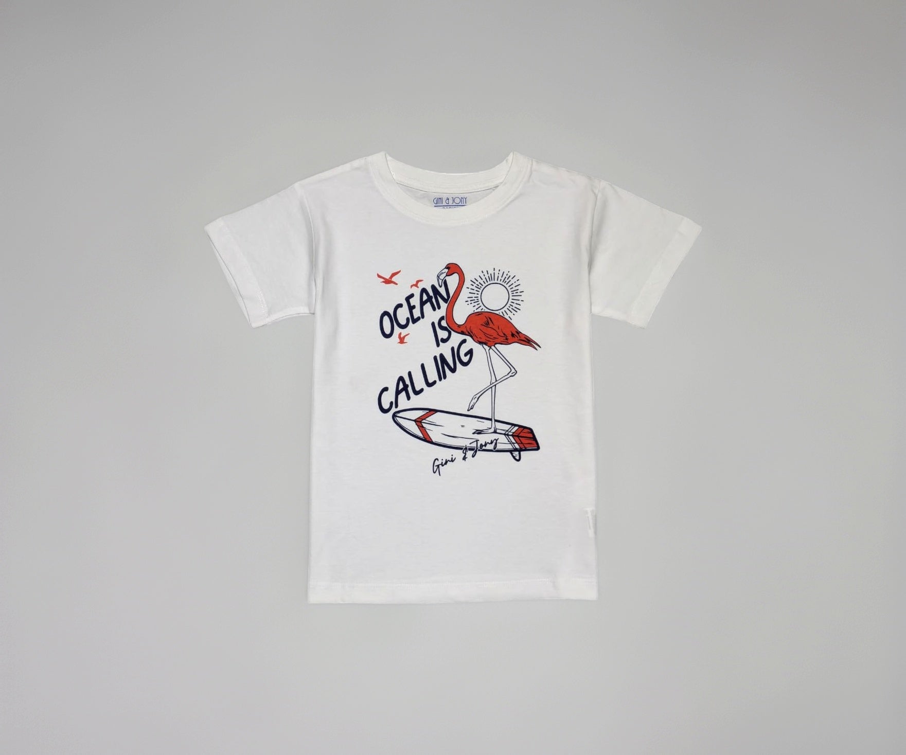 Gini and Jony Boys White Graphic Print Cotton Half Sleeves T-Shirt 9-10 Years
