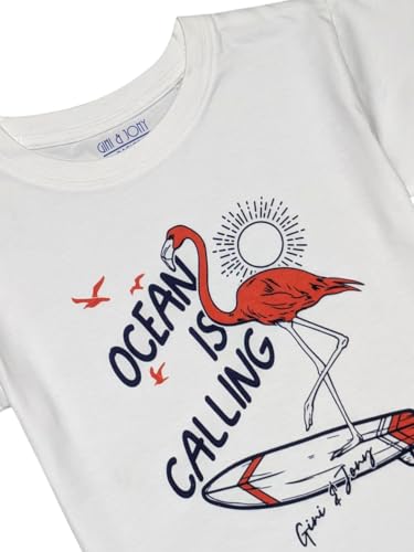 Gini and Jony Boys White Graphic Print Cotton Half Sleeves T-Shirt 9-10 Years