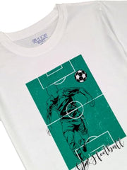 Gini and Jony Boys White Graphic Print Cotton Half Sleeves T-Shirt 13-14 Years