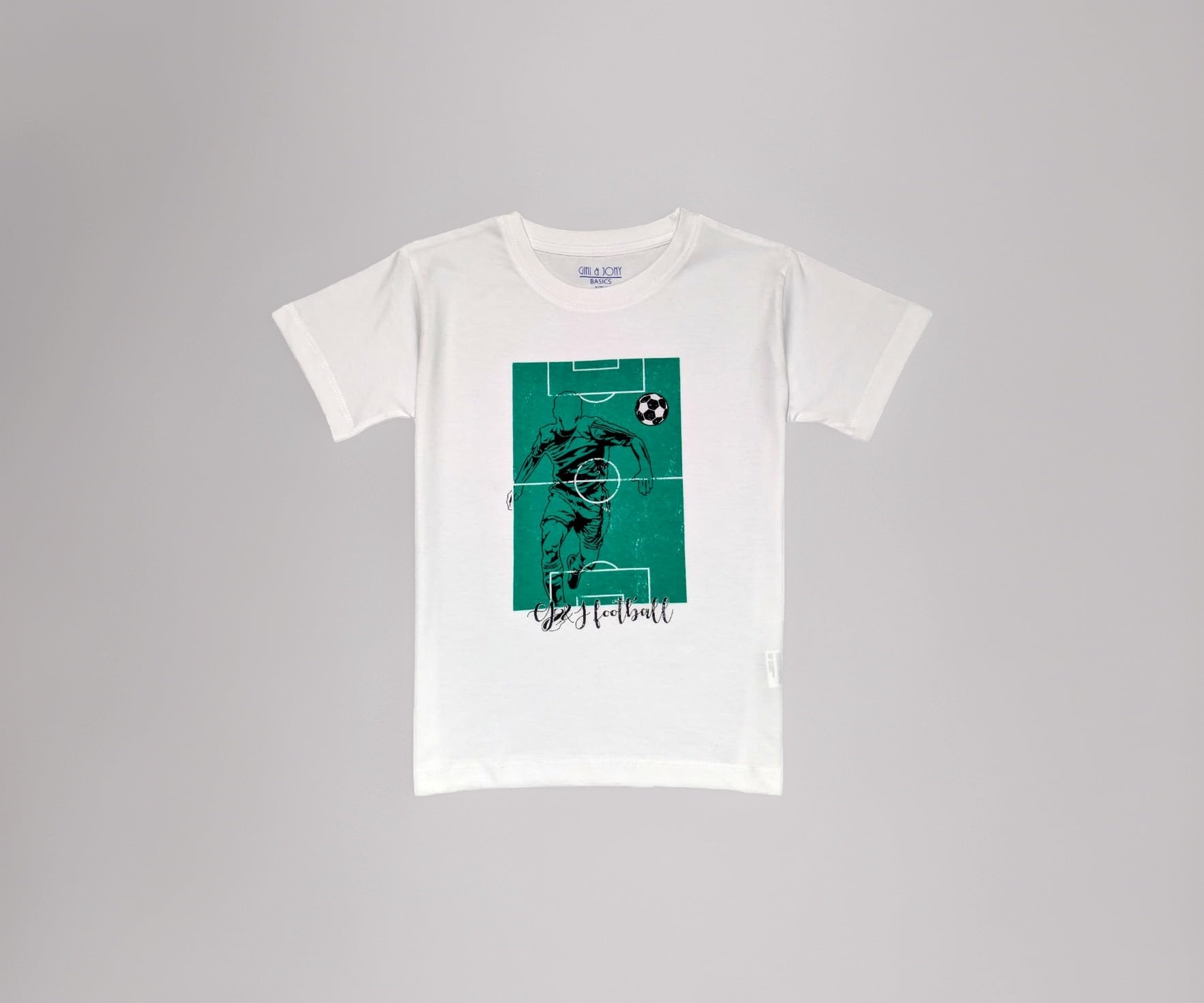 Gini and Jony Boys White Graphic Print Cotton Half Sleeves T-Shirt 13-14 Years
