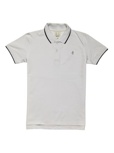 Gini and Jony boys' white cotton polo T-shirt with half sleeves for 3-4 years, casual upper wear for kids.