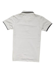 Gini and Jony boys white solid cotton polo t-shirt with half sleeves for 3-4 years, casual upper shirt for boys.