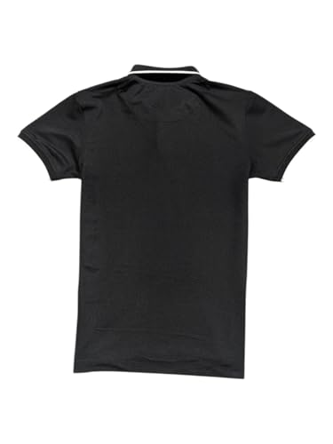 Gini and Jony Boys Black Solid Cotton Half Sleeves Polo T-Shirt 4-5 Years