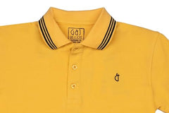 Gini and Jony Boys Yellow Solid Cotton Polo T-Shirt Half Sleeves 4-5 Years - Goyalsons ShopMax