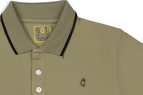 Gini and Jony Boys Olive Solid Cotton Polo T-Shirt Half Sleeves 3-4 Years
