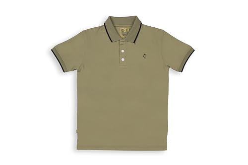 Gini and Jony Boys Olive Solid Cotton Polo T-Shirt Half Sleeves 3-4 Years