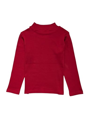 Gini and Jony Girls Red Solid Cotton Full Sleeves Skivvy 18-24 Months