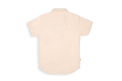 Gini and Jony Boys Beige Solid Cotton Shirt Half Sleeves 5-6 Years