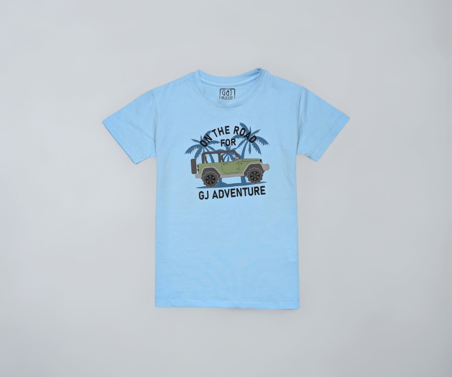 Gini and Jony Boys Blue Graphic Print Cotton Half Sleeves T-Shirt 5-6 Years