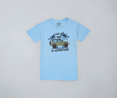 Gini and Jony Boys Blue Graphic Print Cotton Half Sleeves T-Shirt 5-6 Years