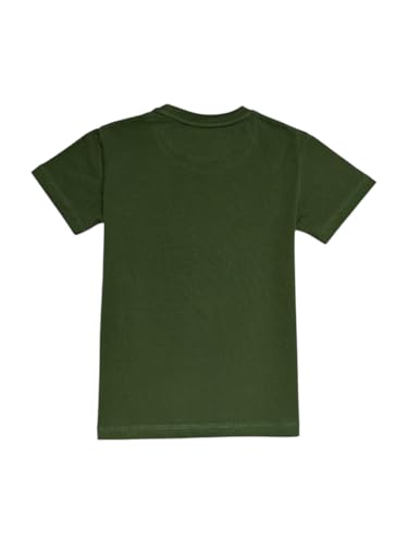 Gini and Jony Boys Dark Green Graphic Print Cotton Half Sleeves T-Shirt 4-5 Years