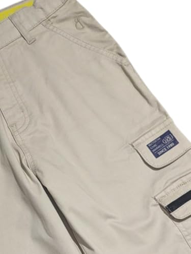 Gini and Jony Boys Beige Solid Cotton Fixed Waist Trouser 6-7 Years