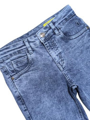 Gini and Jony Boys Blue Washed Denim Fixed Waist Bermuda 4-5 Years