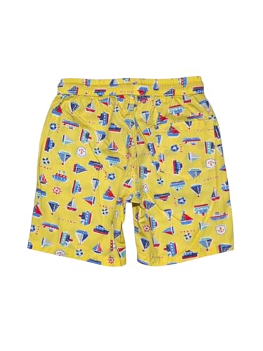 Gini and Jony Boys Yellow Conversational Print Cotton Elasticated Bermuda 3-4 Years