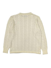 Gini and Jony Girls White Solid Acrylic Sweater Full Sleeves 4-5 Years - Goyalsons ShopMax