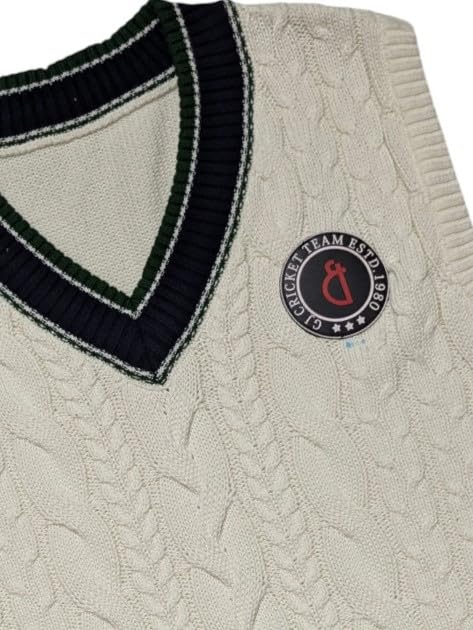 Gini and Jony Boys Off White Cable Knit Acrylic Sweater Sleeveless 4-5 Years - Goyalsons ShopMax