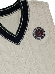 Gini and Jony Boys Off White Cable Knit Acrylic Sweater Sleeveless 4-5 Years - Goyalsons ShopMax