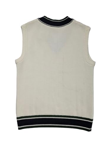 Gini and Jony Boys Off White Cable Knit Acrylic Sweater Sleeveless 4-5 Years - Goyalsons ShopMax