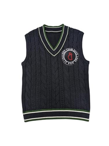 Gini and Jony Boys Navy Blue Solid Acrylic Sweater Sleeveless 9-10 Years - Goyalsons ShopMax