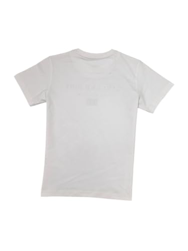 Gini & Jony boys white graphic print cotton half-sleeve T-shirt for 9-10 years, summer casual wear.