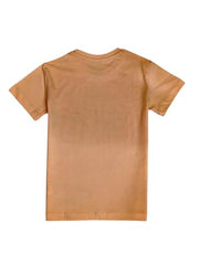 Gini and Jony Boys Peach Graphic Print Cotton Half Sleeves T-Shirt 3-4 Years