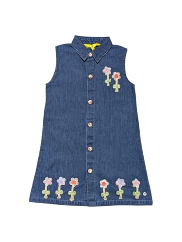 Gini and Jony Girls Blue Applique Denim Denim Dress Sleeveless 18-24 Months