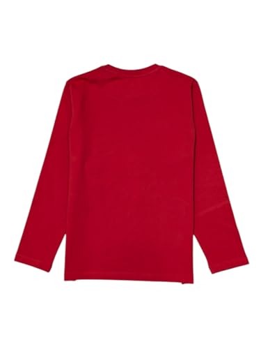 Red graphic print cotton boys' long sleeve T-shirt from Gini and Jony for ages 3-4 years, casual and comfortable.