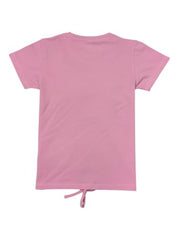 Gini and Jony Girls Pink Applique Cotton Knits Top Half Sleeves 3-4 Years