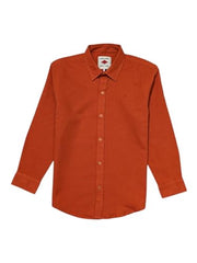 Gini and Jony Boys Orange Solid Cotton Full Sleeves Shirt 4-5 Years