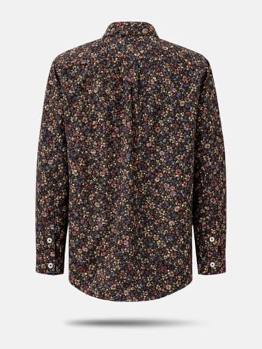 Boys Maroon Floral Full Sleeve Shirt
