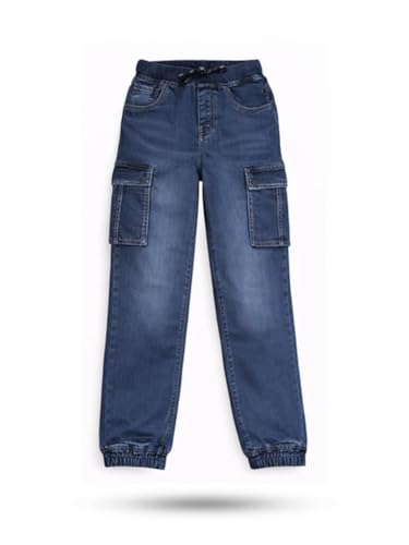 Boys Dark Blue Washed Jeans