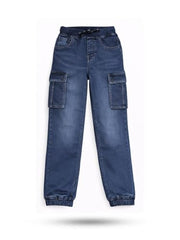 Boys Dark Blue Washed Jeans