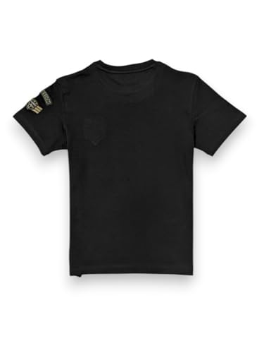 Gini and Jony Boys Black Typography Cotton T-Shirt Half Sleeves 3-4 Years