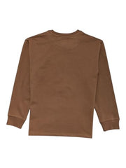 Gini and Jony Boys Brown Graphic Print Cotton Full Sleeves T-Shirt 3-4 Years