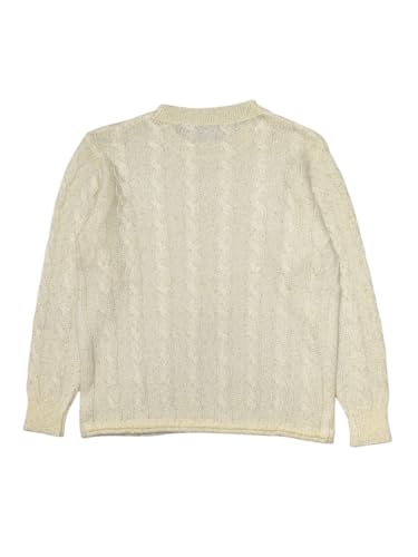 Gini and Jony Girls White Solid Acrylic Sweater Full Sleeves 4-5 Years - Goyalsons ShopMax
