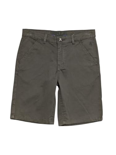 Gini and Jony Boys Olive Solid Cotton Fixed Waist Bermuda 4-5 Years
